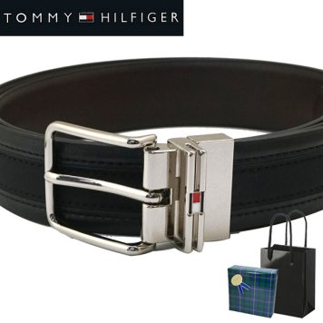 トミーヒルフィガー TOMMY HILFIGER  ベルト 紳士用 レザー メンズ ブラック/ブラウン リバーシブル  11TL020036-014  バレンタインデー クリスマス 結婚記念日 還暦祝い 入学 卒業 入社祝い 退職 プレゼント ギフト 贈り物 恋人 夫婦 父の日 敬老の日