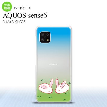 SH-54B SHG05 AQUOS sense6 スマホケース ハードケース ウサギ メンズ レディース nk-sens6-865