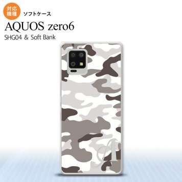 SHG04 SHG04 ZERO6 AQUOS zero6 スマホケース ソフトケース ウッドランド 迷彩 B グレー +アルファベット メンズ レディース nk-zero6-tp1146i