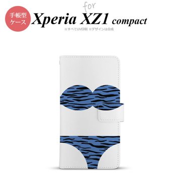 【手帳型 スマホ カバー ケース】【SO02K】【エクスペリア XZ1】手帳型 ケース SO-02K スマホ カバー Xperia XZ1 Compact エクスペリア 虎柄パンツ 青 nk-004s-so02k-dr571【メール便送料無料】