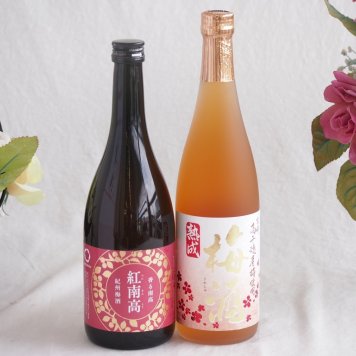 梅酒2本セット(紅南高梅酒20度(和歌山) 高千穂産梅使用熟成梅酒) 720ml×2本