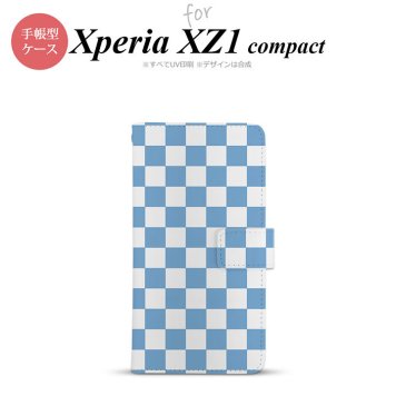 【手帳型 スマホ カバー ケース】【SO02K】【エクスペリア XZ1】手帳型 ケース SO-02K スマホ カバー Xperia XZ1 Compact エクスペリア スクエア 白×青 nk-004s-so02k-dr766【メール便送料無料】