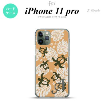 iPhone11Pro iPhone11 Pro スマホケース ハードケース ホヌ 小 オレンジ +アルファベット メンズ レディース nk-i11p-1465i