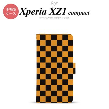 【手帳型 スマホ カバー ケース】【SO02K】【エクスペリア XZ1】手帳型 ケース SO-02K スマホ カバー Xperia XZ1 Compact エクスペリア スクエア 黒×オレンジ nk-004s-so02k-dr761【メール便送料無料】