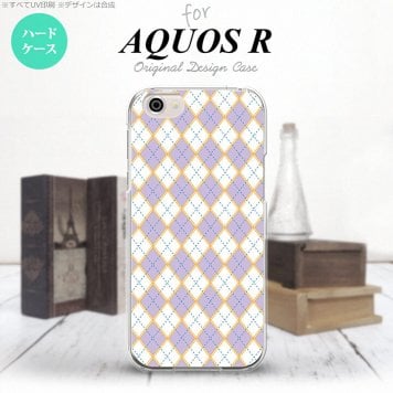 【SH03J】【スマホケース/スマホカバー】【アクオス R】SH03J スマホケース AQUOS R SH-03J カバー アクオス R アーガイル 紫×青 nk-sh03j-1409【メール便送料無料】
