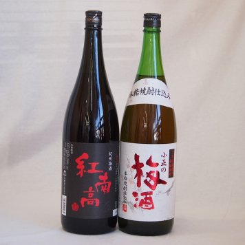 梅酒2本セット(紅南高梅酒20度(和歌山) 青梅使用小正の梅酒(鹿児島)) 1800ml×2本