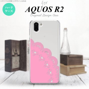 AQUOS R2 アクオス アール2 SH-03K SHV42 専用 スマホケース カバー ハードケース レース(A) ピンク nk-r2-724[スマホ,スマホケース,スマホカバー,ケース,カバー,ジャケット]
