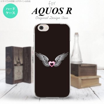 【SH03J】【スマホケース/スマホカバー】【アクオス R】SH03J スマホケース AQUOS R SH-03J カバー アクオス R 翼(ハート) 黒×黒 nk-sh03j-467【メール便送料無料】