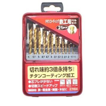 Ｅ－Ｖａｌｕｅ チタンドリルセット ETD-21S-T 4977292370363