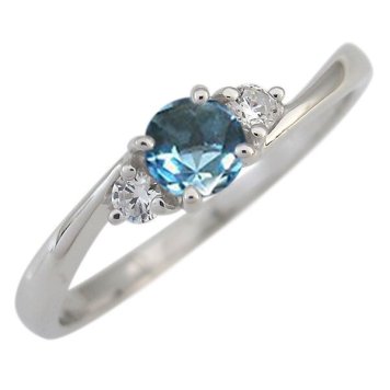 ブルートパーズ 指輪 18金 一粒 ブルートパーズリング 女性 の リング 誕生石 11月 18k シンプル k18 レディースリング プレゼント ギフト 大人 カジュアル つけっぱなし おしゃれ