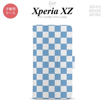 【手帳型 スマホ カバー ケース】【SO01J】【エクスペリア XZ 】手帳型 ケース SO-01J スマホ カバー XPERIA XZ エクスペリア スクエア 白×青 nk-004s-so01j-dr766【メール便送料無料】