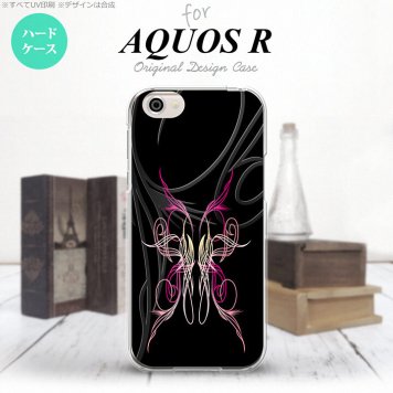 【SH03J】【スマホケース/スマホカバー】【アクオス R】SH03J スマホケース AQUOS R SH-03J カバー アクオス R ピンスト 黒×ピンク nk-sh03j-1240【メール便送料無料】