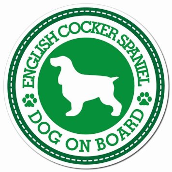 ENGLISH COCKER SPANIEL イングリッシュコッカースパニエル グリーン 肉球 カーサイン 車 マグネットステッカー 犬 マグネット 強力 直径13cm 丸型 おしゃれ かわいい ドラレコステッカー 安全対策 危険運転 煽り運転 アニマル 動物 犬種別 屋外 防水 屋内 肉球マーク