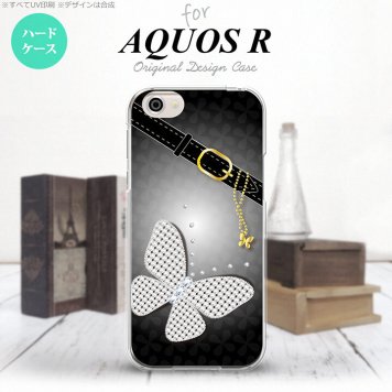 【SH03J】【スマホケース/スマホカバー】【アクオス R】SH03J スマホケース AQUOS R SH-03J カバー アクオス R バタフライ・蝶(E) 黒 nk-sh03j-324【メール便送料無料】