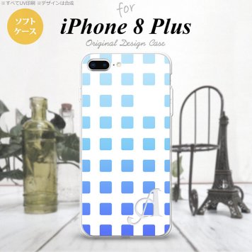 【iPhone8Plus】【スマホケース/スマホカバー】【アイフォン8プラス】iPhone8Plus スマホケース ケース アイフォン8プラス イニシャル スクエア 青 nk-ip8p-tp1366ini【メール便送料無料】
