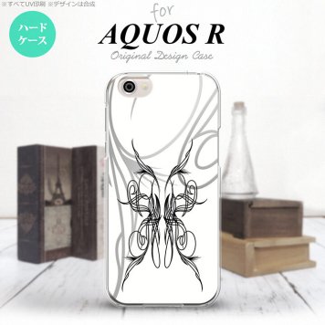 【SH03J】【スマホケース/スマホカバー】【アクオス R】SH03J スマホケース AQUOS R SH-03J カバー アクオス R ピンスト 白×黒 nk-sh03j-1248【メール便送料無料】