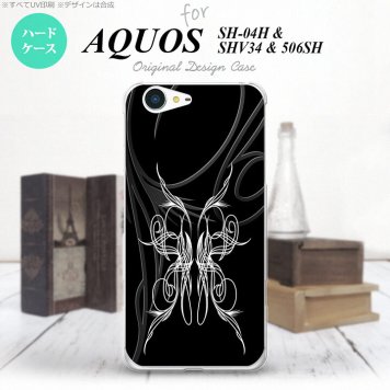 【SH04H】【スマホケース/スマホカバー】【アクオス ゼータ】SH04H スマホケース AQUOS ZETA SH04H カバー アクオス ゼータ ピンスト 黒×白 nk-sh04h-1243【メール便送料無料】