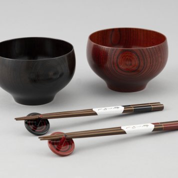 器の木　プレミアム箸付夫婦大椀 インテリア 漆器 盆 カタログギフト 景品 粗品