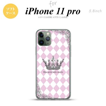 iPhone11Pro iPhone11 Pro スマホケース ソフトケース 王冠 ピンク メンズ レディース nk-i11p-tp1451