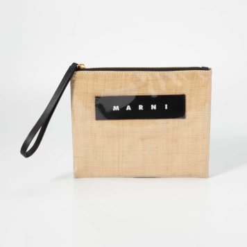 マルニ MARNI PHMO0001Q2 P3620 クラッチバッグ レディース バッグ ポーチ ラフィア 鞄 プレゼント お祝い 記念 ベージュ
