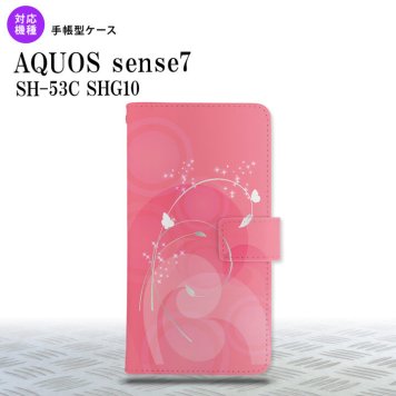 sense7 sense7 手帳型スマホケース カバー バタフライ 蝶 ピンク 2022年 11月発売 nk-004s-sens7-dr202