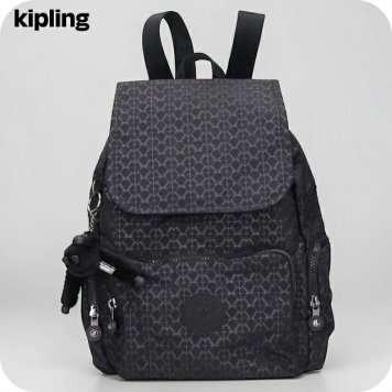 キプリング リュック レディース ブランド Kipling シティジップ S バックパック リュックサック スクールバッグ  KI5634-K59 Signature Emb