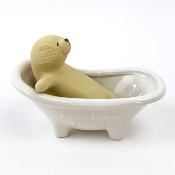 ふちねむシリーズ 加湿器 バスタブ ソラ ゴールデンレトリーバー イヌ  電源なし 乾燥対策 ウィンター