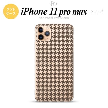 iPhone11ProMax iPhone11pro max スマホケース ソフトケース 千鳥 格子 小 茶 クリア メンズ レディース nk-i11pm-tp912