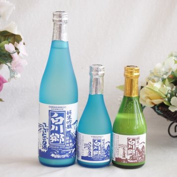 地酒にごり3本セット(白川郷ささ純米吟醸まろやかな辛口(岐阜) 白川郷 にごり酒 純米(岐阜)) 720ml×1本 300ml×2本