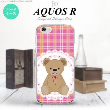 【SH03J】【スマホケース/スマホカバー】【アクオス R】SH03J スマホケース AQUOS R SH-03J カバー アクオス R くま(B) ピンク nk-sh03j-756【メール便送料無料】