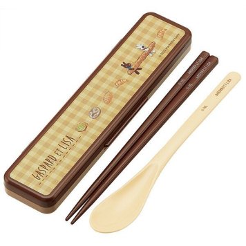リサとガスパール 抗菌音のならないコンビセット 箸18cm スケーター ※送料無料(ポスト投函)