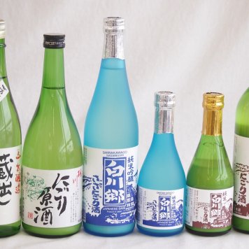地酒にごり6本セット(白川郷ささ純米吟醸まろやかな辛口(岐阜) 白川郷純米(岐阜) 桃川にごり原酒(青森) 白川郷 にごり酒 純米(岐阜) 天一本醸造 蔵出し生原酒(三重県)) 720ml×4本 300ml×2本