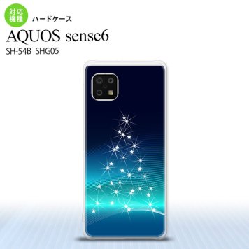 SH-54B SHG05 AQUOS sense6 スマホケース ハードケース ライトツリー 青 メンズ レディース nk-sens6-629