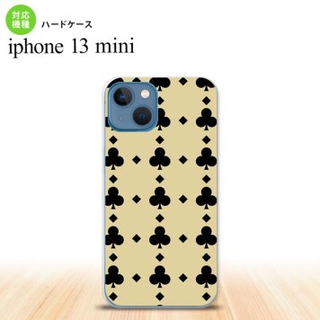 iPhone13mini iPhone13 mini ケース ハードケース トランプ クラブ ベージュ 黒  nk-i13m-533