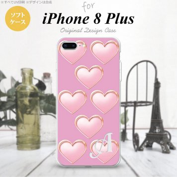 【iPhone8Plus】【スマホケース/スマホカバー】【アイフォン8プラス】iPhone8Plus スマホケース ケース アイフォン8プラス イニシャル ハート（C） ピンク nk-ip8p-tp174ini【メール便送料無料】