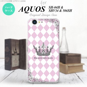 【SH04H】【スマホケース/スマホカバー】【アクオス ゼータ】SH04H スマホケース AQUOS ZETA SH04H カバー アクオス ゼータ 王冠 ピンク nk-sh04h-1451【メール便送料無料】