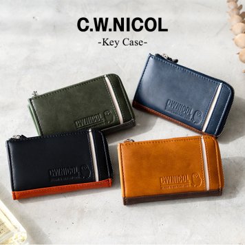 C.W.ニコル 財布 小銭入れ メンズ ラウンドファスナー フクロウ 縁起財布 フロントポケット付き 人気 おしゃれ ギフト プレゼント