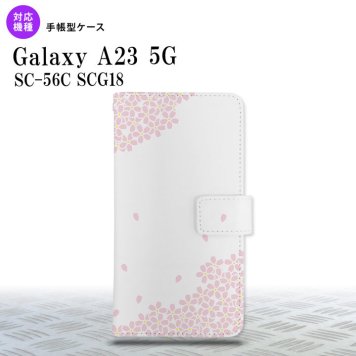 Galaxy A23 GalaxyA23 手帳型スマホケース カバー 桜 薄ピンク 2022年 10月発売 nk-004s-a23-dr1421