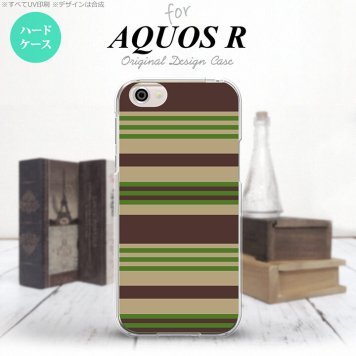 【SH03J】【スマホケース/スマホカバー】【アクオス R】SH03J スマホケース AQUOS R SH-03J カバー アクオス R ボーダー 緑 nk-sh03j-701【メール便送料無料】