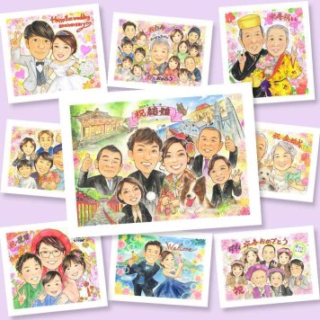 結婚式のギフトに、大切な贈り物だから心を込めて仕上げます。初めての似顔絵注文でも安心です。 似顔絵 贈り物 ウェルカムボード プレゼント ギフト 名入れ 手描き 結婚式 ブライダル ウェディング 記念 婚礼 大人数 新婦 新郎 両親 カップル 修正無料 名入れ 下書き確認 かわいい サプライズ 宝物 喜ばれる ウェディング 一生もの 思い出 結婚式 節目 ブライダルギフト 引っ越し ハロウィン
