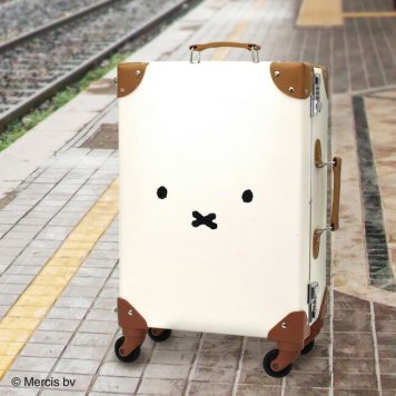 miffy ミッフィー トランクキャリー Sサイズ[キャリーケース キャリーバッグ トランク 機内持ち込み 機内 持ち込み Sサイズ S サイズ かわいい 可愛い おしゃれ オシャレ 軽量 女性 レディース ホワイト 白 キャラクター デザイン] 1-2W