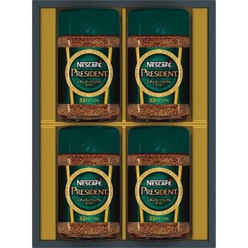 ネスカフェ プレジデント コーヒーギフト [26-2894-050] N50-PS レギュラーソリュブルコーヒー 瓶 4本 詰め合わせ インスタントコーヒー 珈琲ギフト 高級 プレミアム ギフト 内祝い 出産 結婚 お返し お礼 プレゼント