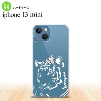 iPhone13mini iPhone13 mini ケース ハードケース 虎 アップ クリア 白  nk-i13m-563