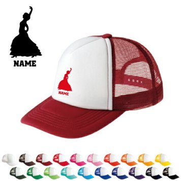 フラメンコ/名入れメッシュキャップ スポーツシルエット名入れ  部活 卒団記念品 チームウェア お揃い 記念 クラブ【ネコポス発送不可】【evm】