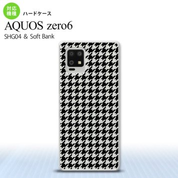 SHG04 SHG04 ZERO6 AQUOS zero6 スマホケース ハードケース 千鳥 格子 小 黒 クリア メンズ レディース nk-zero6-915