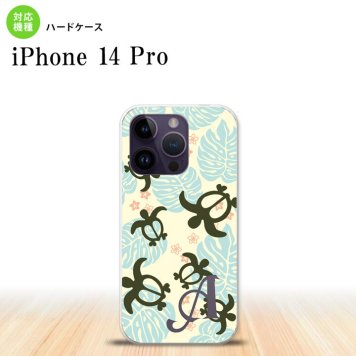 iPhone14 Pro iPhone14 Pro スマホケース 背面ケース ハードケース ホヌ 小 黄 +アルファベット 2022年 9月発売 nk-i14p-1467i