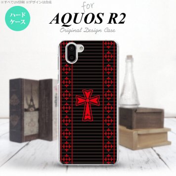 AQUOS R2 アクオス アール2 SH-03K SHV42 専用 スマホケース カバー ハードケース ゴシック 黒×赤 nk-r2-1010[スマホ,スマホケース,スマホカバー,ケース,カバー,ジャケット]