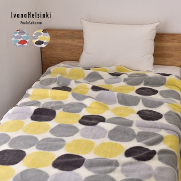 Ivana Helsinki イヴァナ ヘルシンキ プレイ ブランケット 140×200cm[北欧 ブランド 毛布 おしゃれ ドット 水玉 模様 シングル 寝具 大判ブランケット シングルサイズ 140 200 cm]