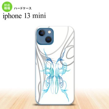 iPhone13mini iPhone13 mini ケース ハードケース ピンスト 白 青  nk-i13m-1249