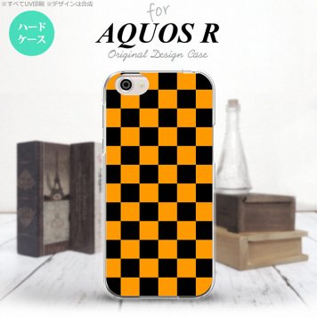 【SH03J】【スマホケース/スマホカバー】【アクオス R】SH03J スマホケース AQUOS R SH-03J カバー アクオス R スクエア 黒×オレンジ nk-sh03j-761【メール便送料無料】